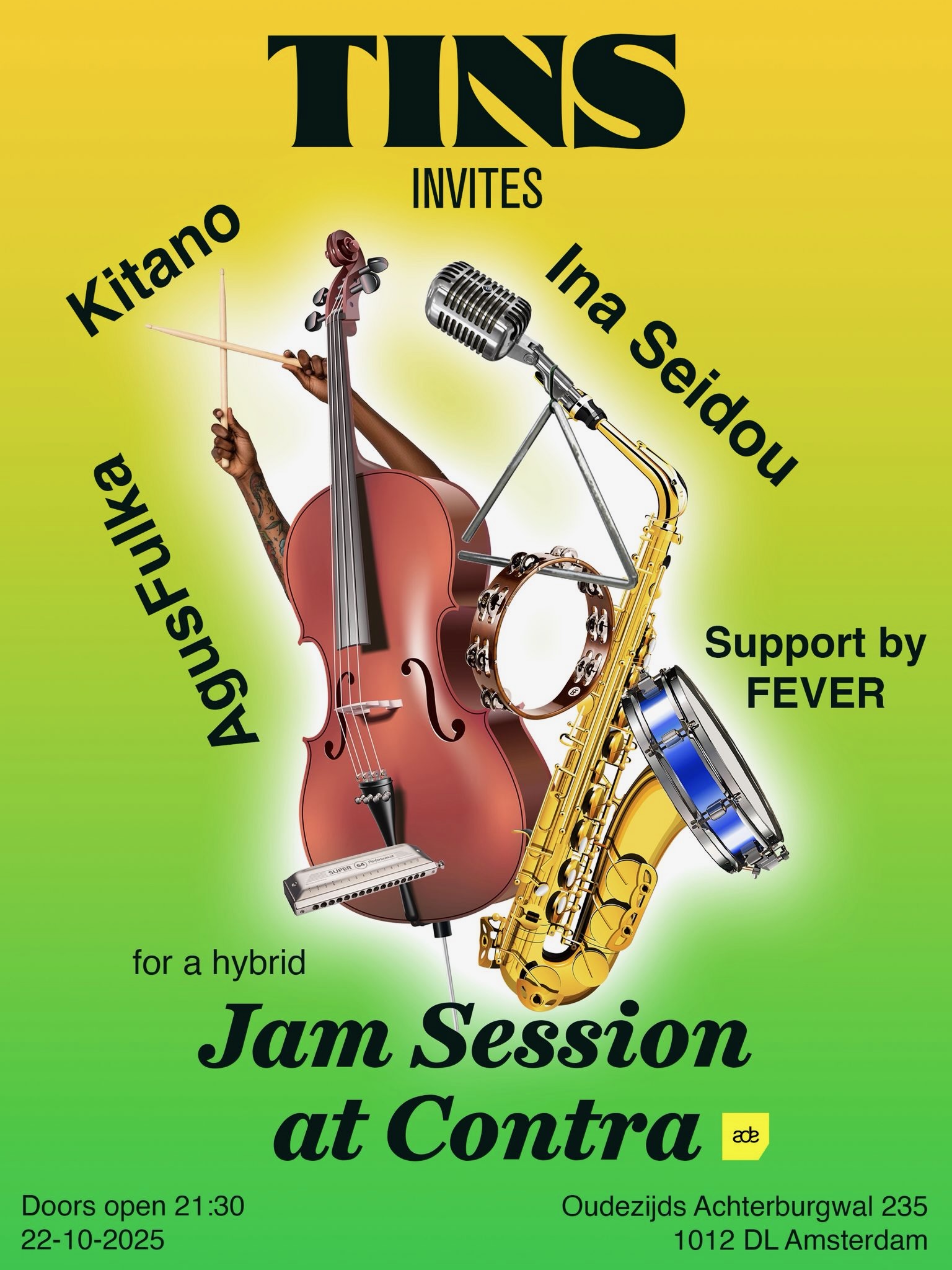 Cover photo for TINS invites ADE by Contra Amsterdam