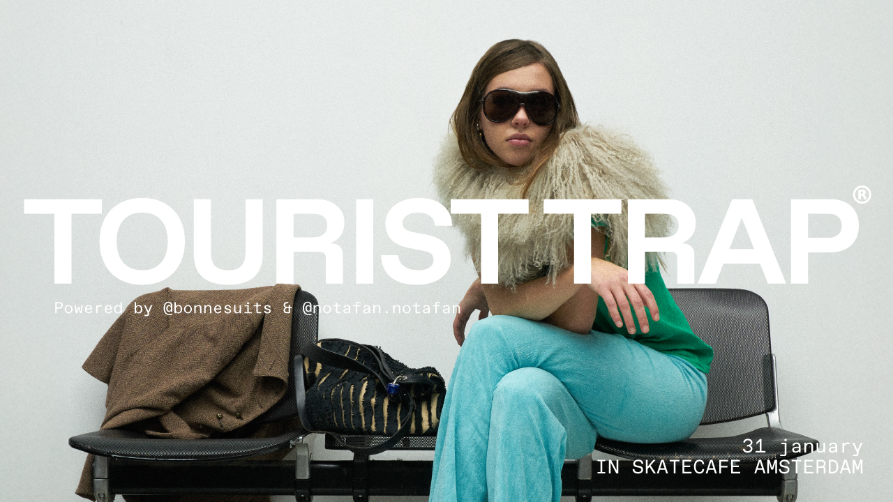 Cover photo for TOURIST TRAP W/ BONNE REIJN B2B NOT A FAN, CALLIE REIFF, DJ LIS, FELLATIO (LIVE), HELMOND LANG, MADJESTIC KASUAL, SANDOR DAYALA & TORUS by Skatecafe Karin & Yvonne