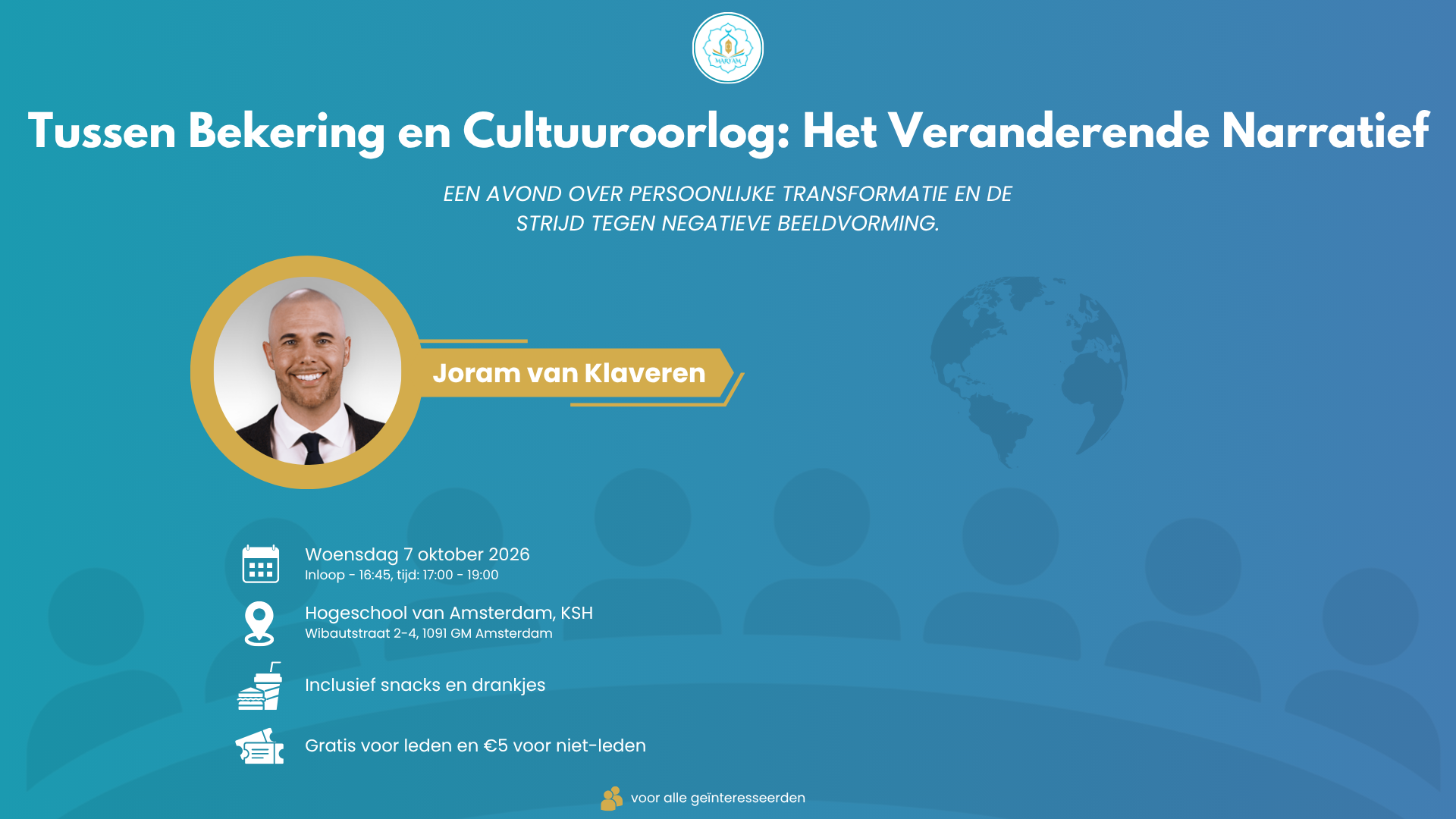 Cover photo for Tussen Bekering en Cultuuroorlog met Joram van Klaveren by SV Maryam