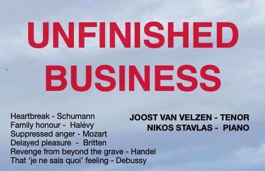 Cover photo for UNFINISHED BUSINESS zaterdag by Joost van Velzen