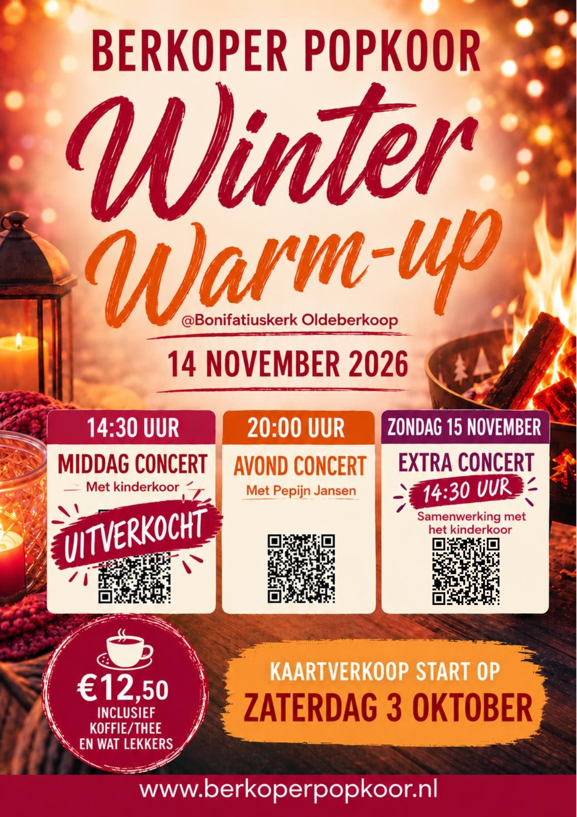 Cover photo for Winter Warm-up Zondagmiddag concert by Berkoper Popkoor