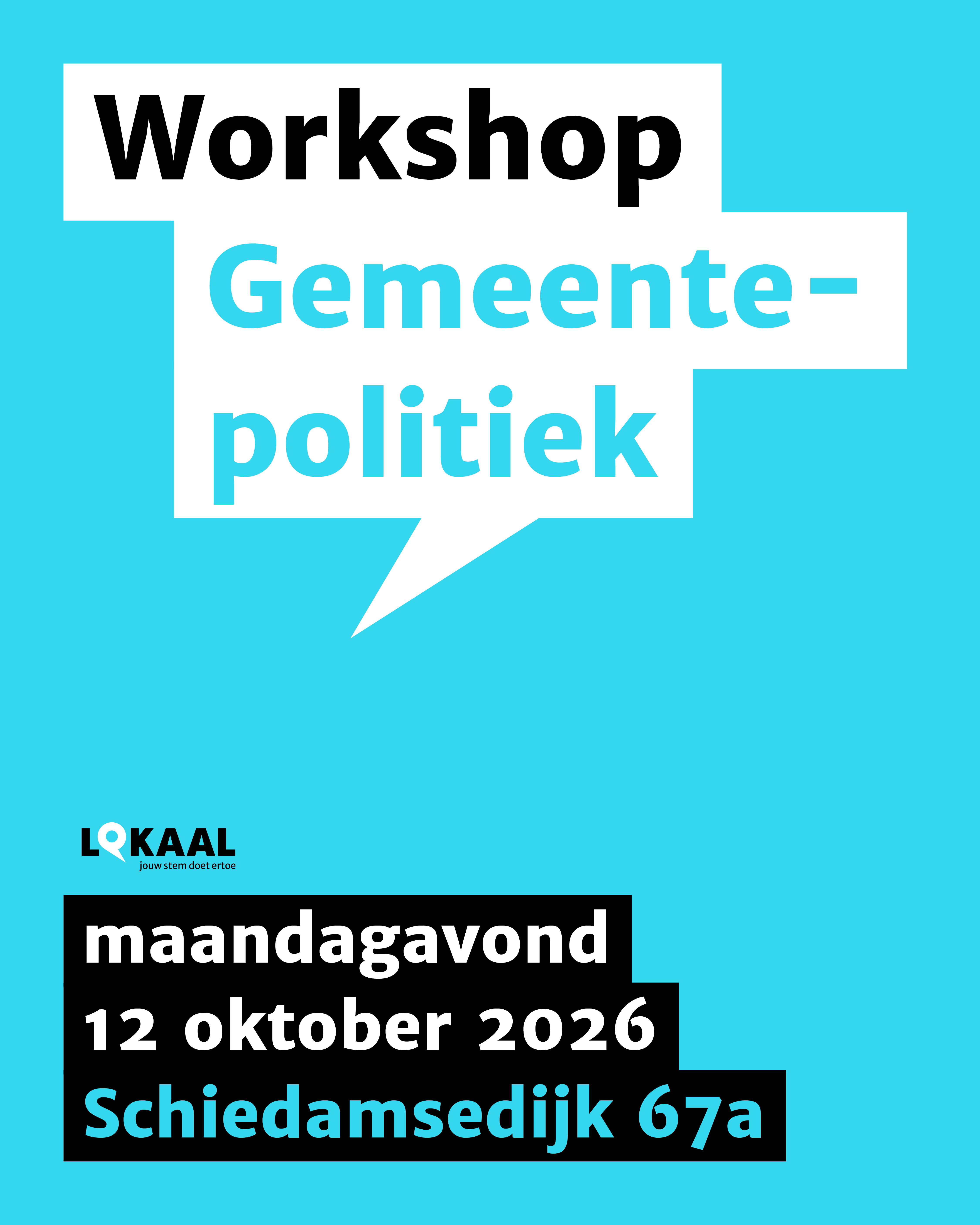Cover photo for Workshop Gemeentepolitiek 12 oktober 2026 by LokaalRotterdam