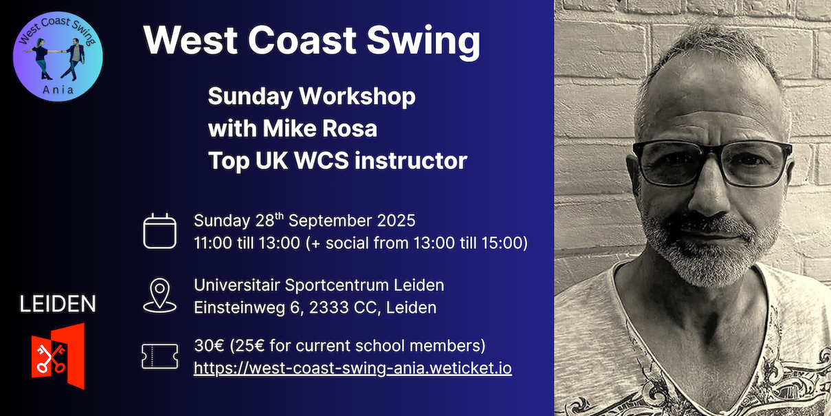Cover photo for Workshop with Mike Rosa (UK top WCS instructor) by West Coast Swing Ania