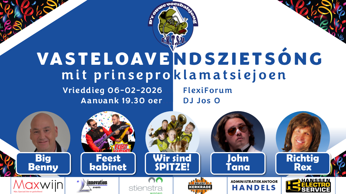 Cover photo for Vasteloavendszietsóng mit prinseproklamatsiejoen by CV D'r Ouwe Voesbalsjong